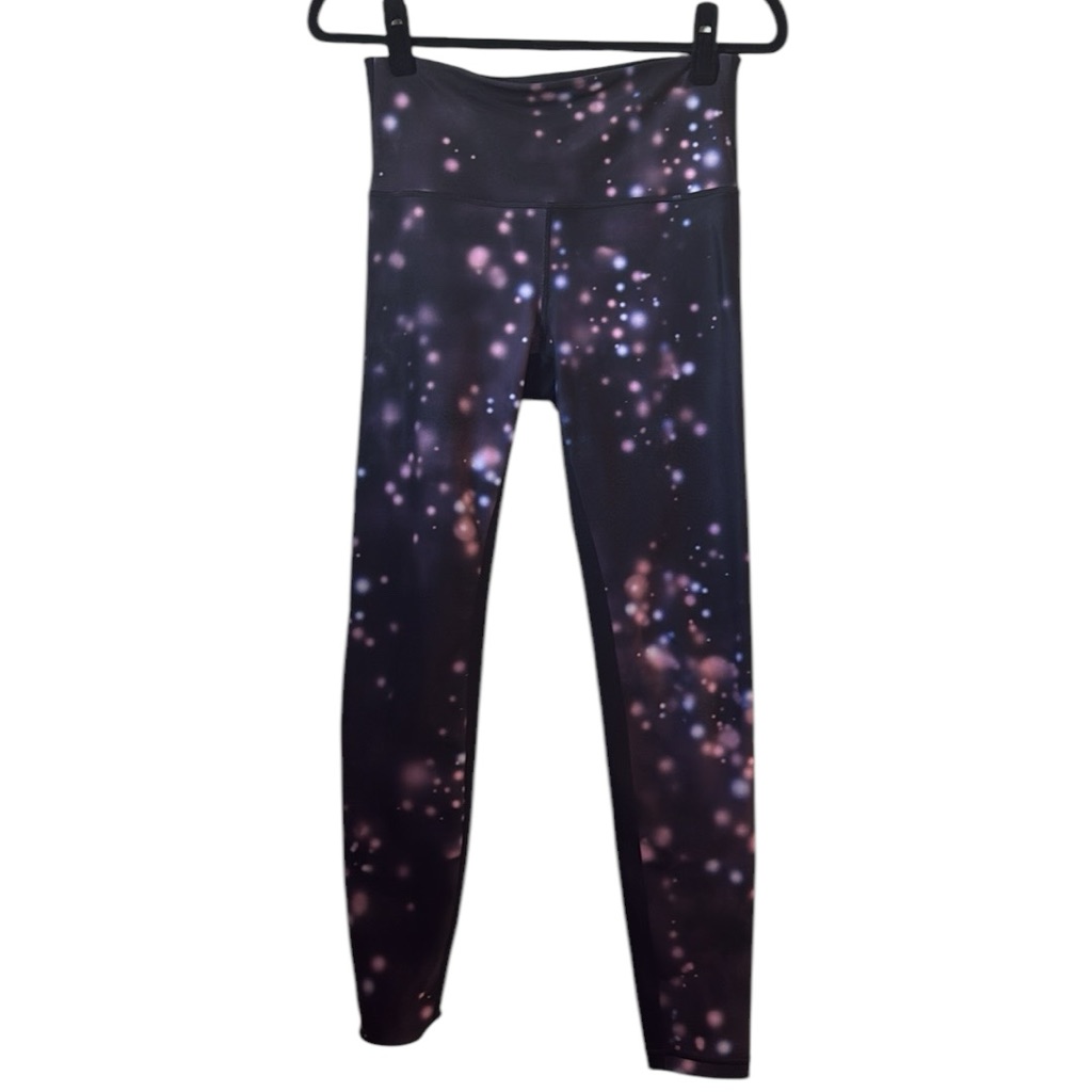 Gapfit Pink And Purple Printed Athletic Leggings